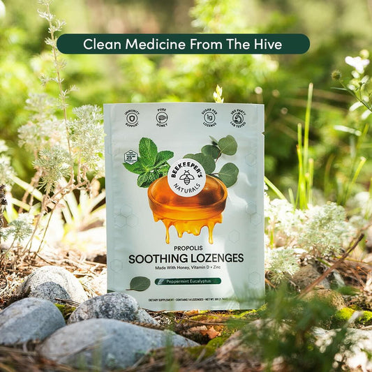BestBy01/26 Beekeeper's Naturals Soothing Mint Eucalyptus Cough Drops 14 Ct