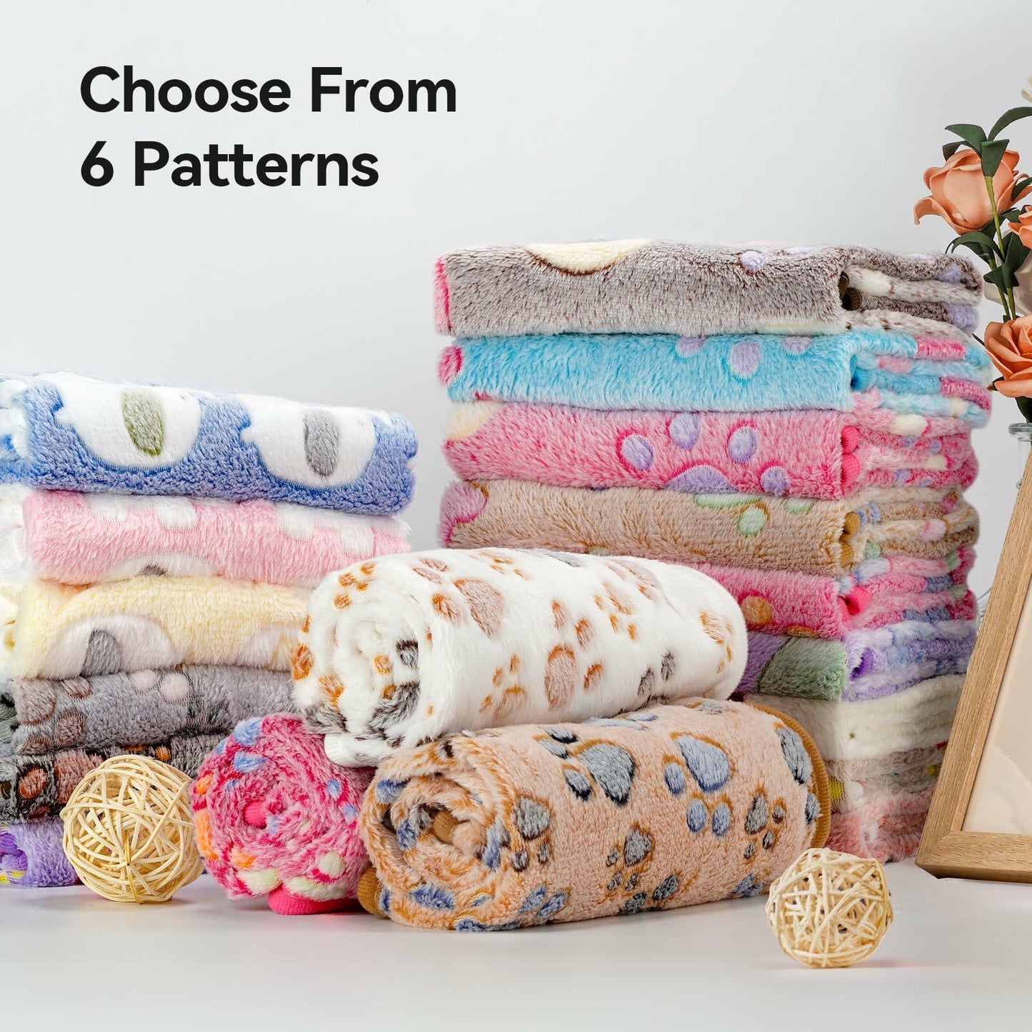 PJYuCien Dog Blanket Fleece Throw Washable 30x20in Small Medium 1 Pack