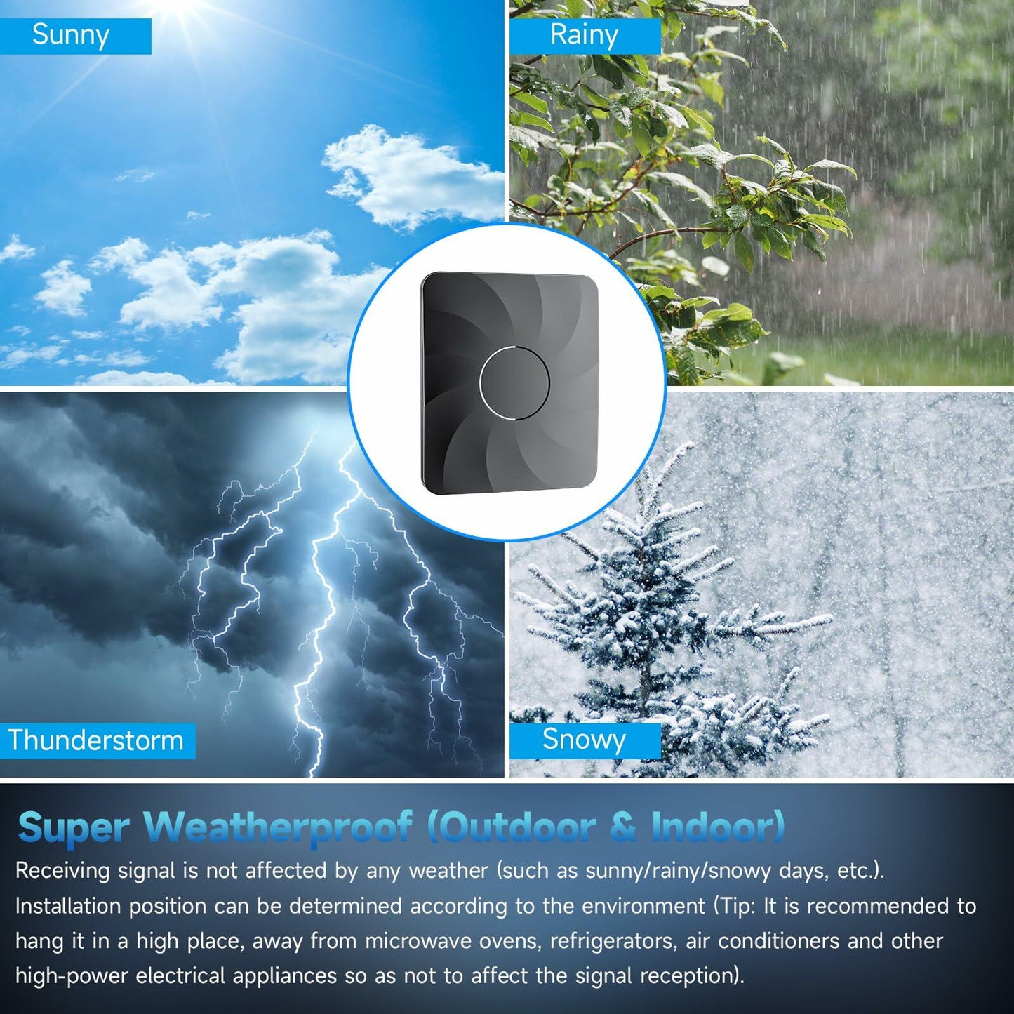 2024 Digital TV Antenna 1100+ Miles Indoor Outdoor HDTV 4K 1080P Black