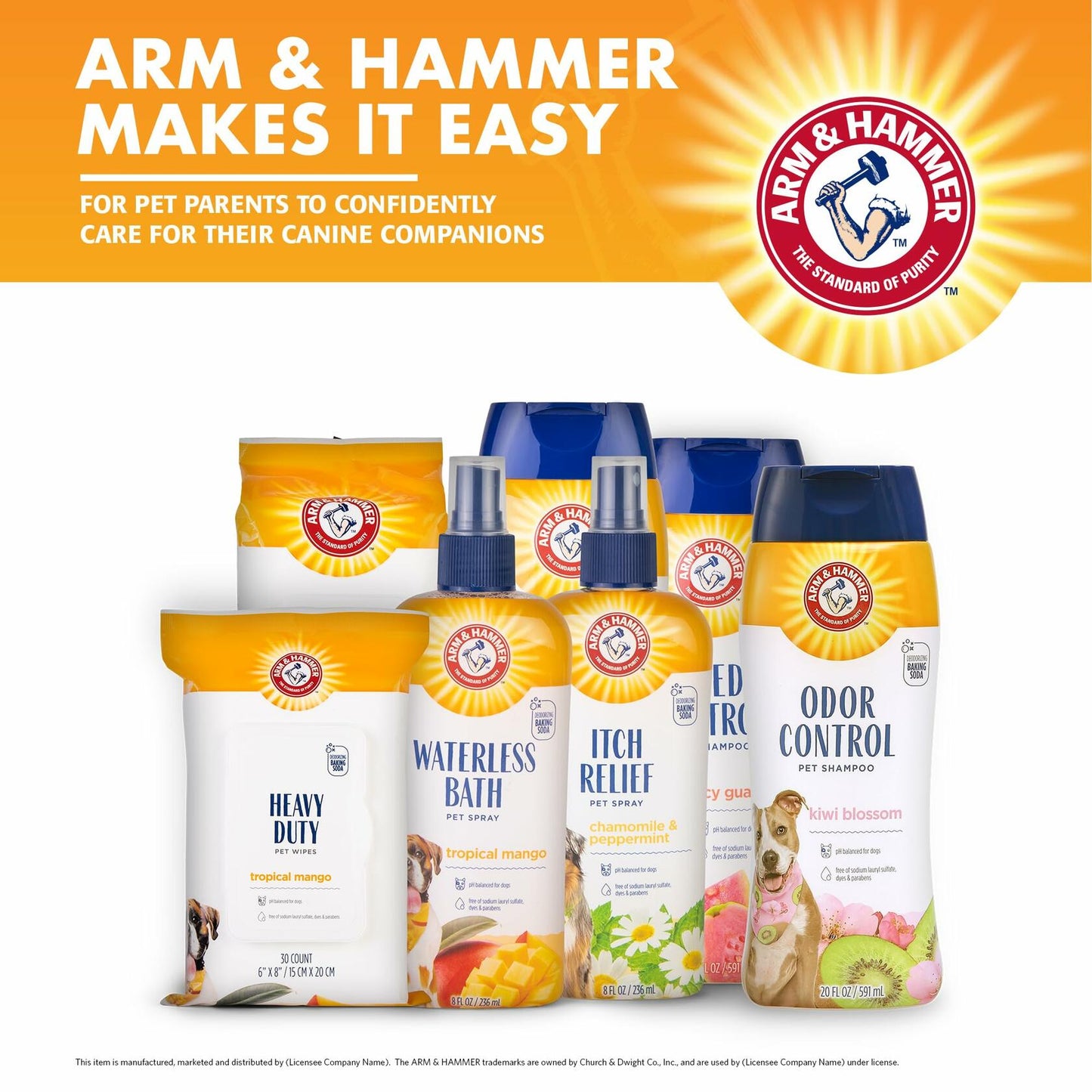 Arm & Hammer Dog Grooming Wipes Natural Deodorizing Coconut 100 Ct