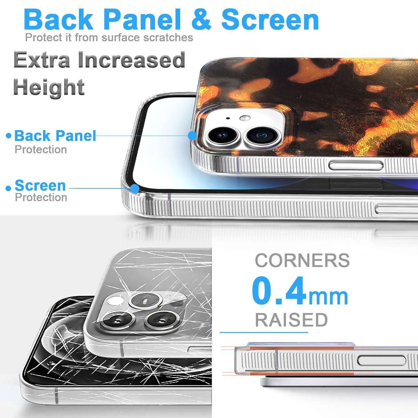 buccilly iPhone 12/12 Pro TPU Shockproof Case Brown Tortoise Shell