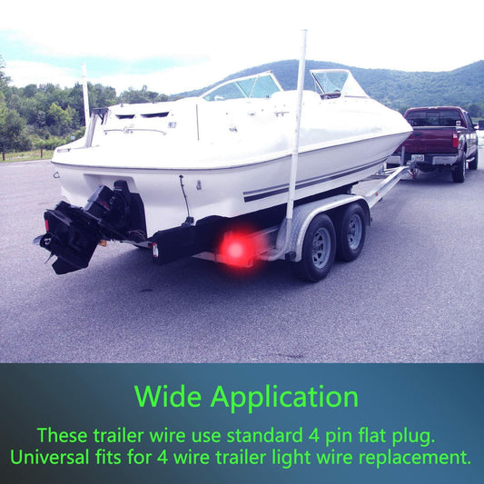 Serlainxin Trailer Wiring Harness Kit 36ft 4-Wire 4-Pin Connector Complete