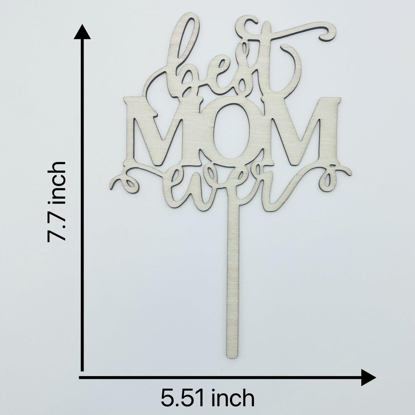 Wlropted Happy Mother's Day Wooden Cake Topper Best Mom Party Decor