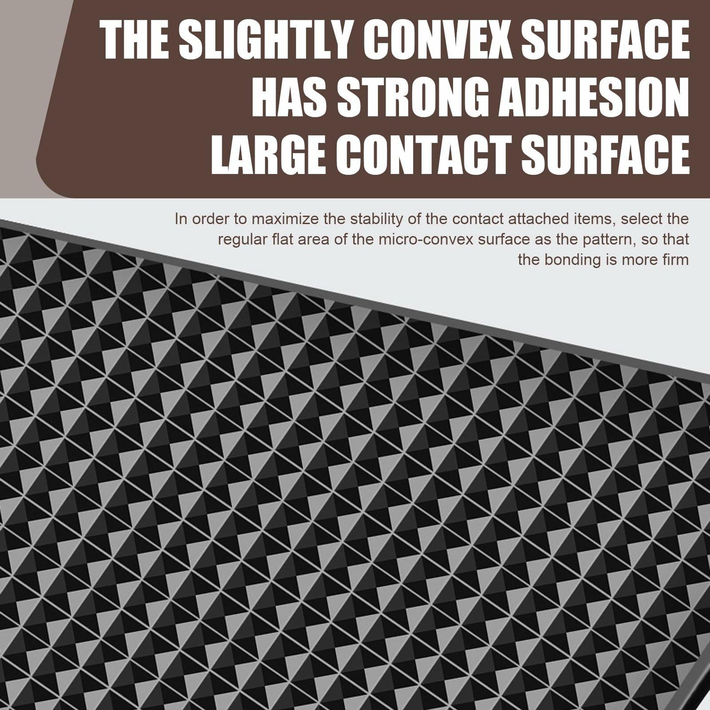 dawfall Car Anti Slip Pad 10.63x5.90in Black Washable Grid Pattern 2 PCS