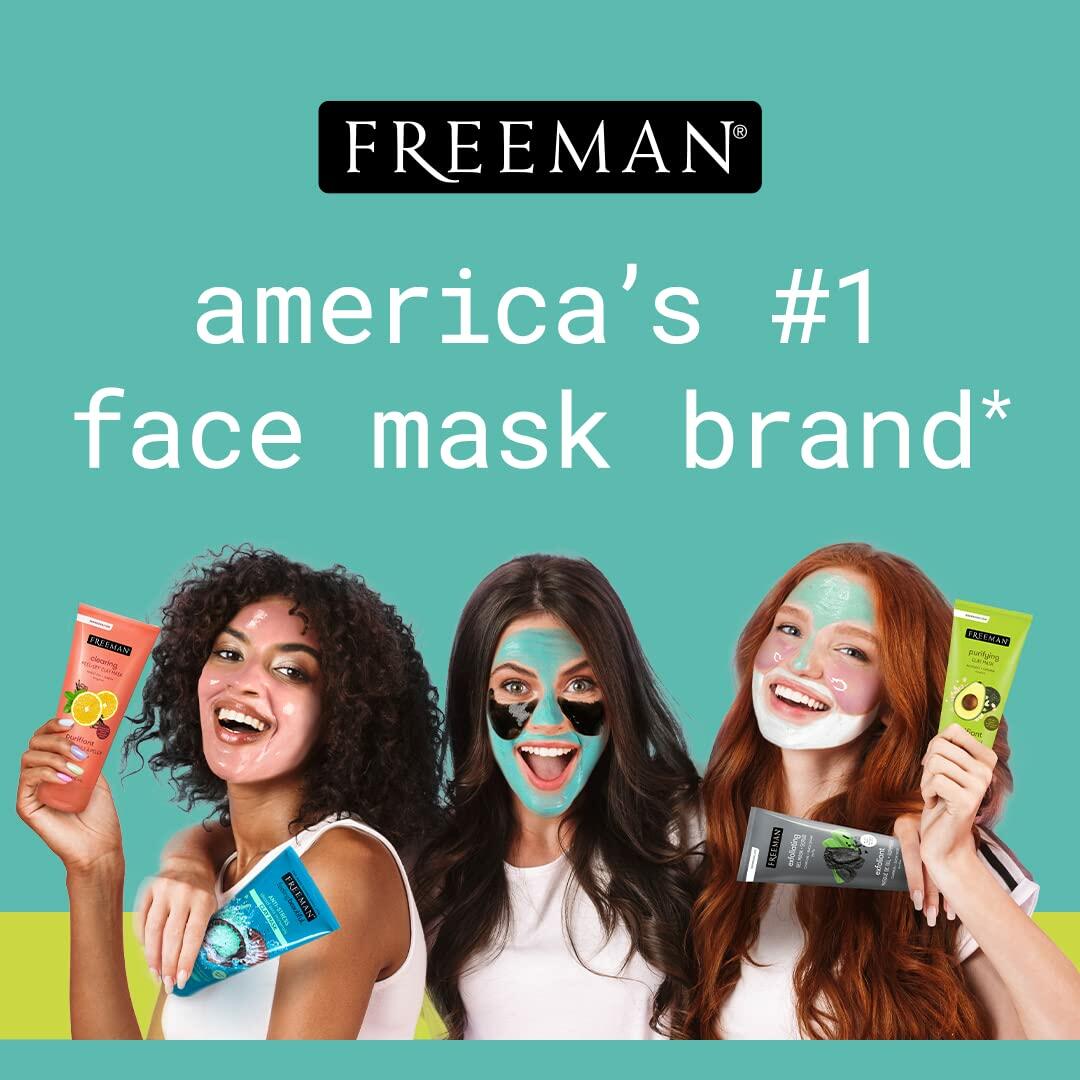 FREEMAN Charcoal & Black Sugar Mud Mask Detoxifying Facial Treatment 0.5oz