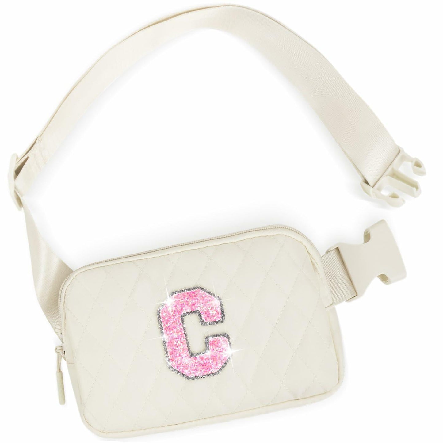 Uygafly Crossbody Belt Bag Fanny Pack Purse Girls Black - Letter J