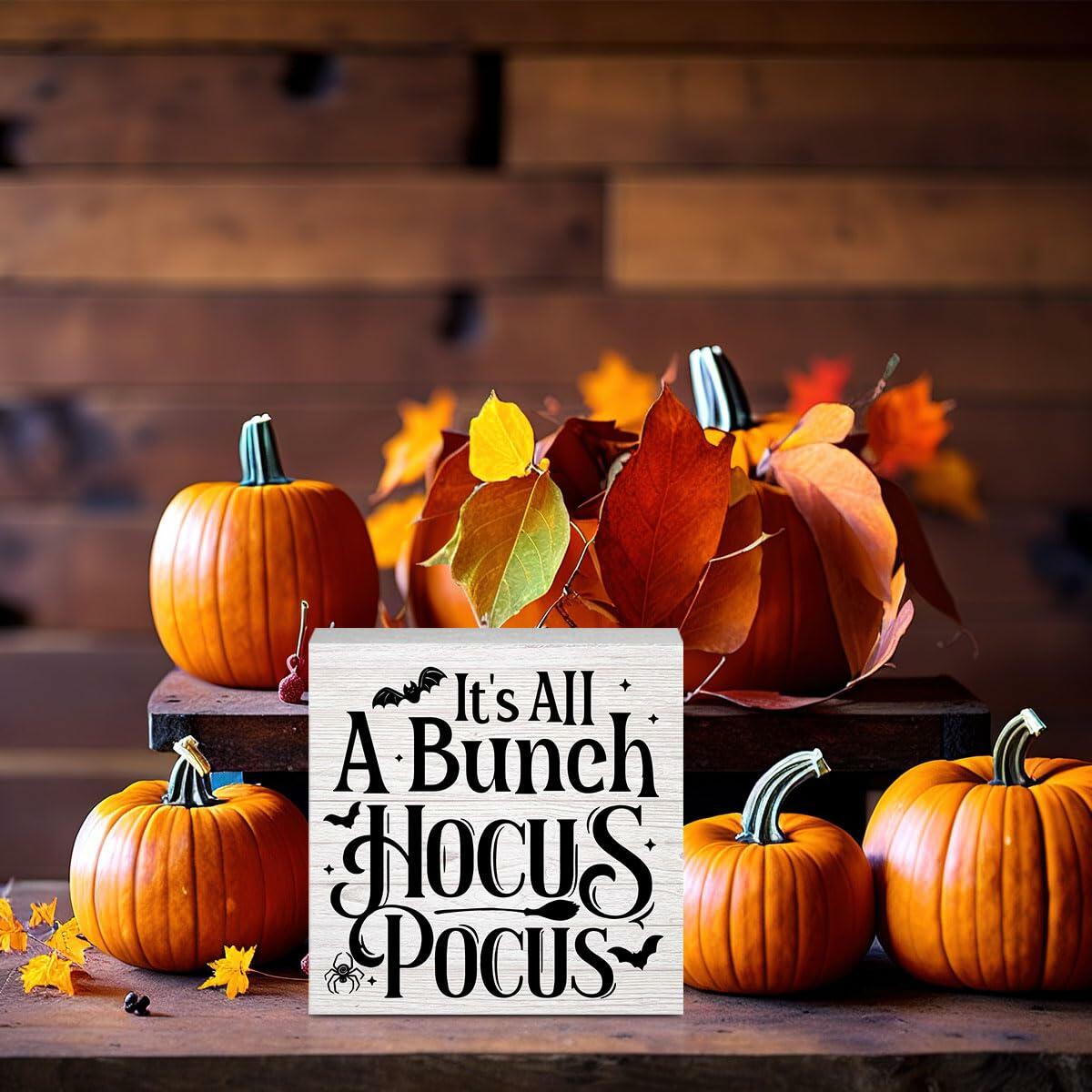 PQV Funny Ghost Wooden Box Sign Desk Decor Home Farmhouse Office