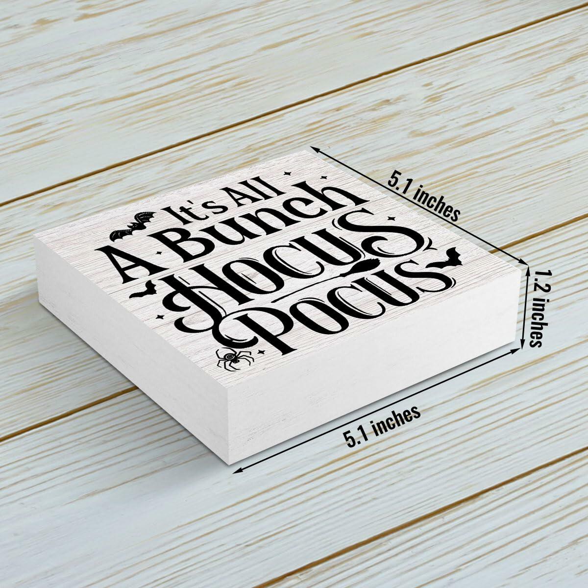 PQV Funny Ghost Wooden Box Sign Desk Decor Home Farmhouse Office