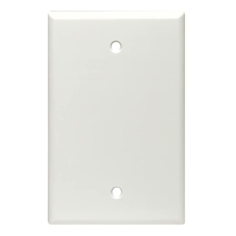 Leviton 1-Gang Rectangle Wall Plate Plastic Cover White