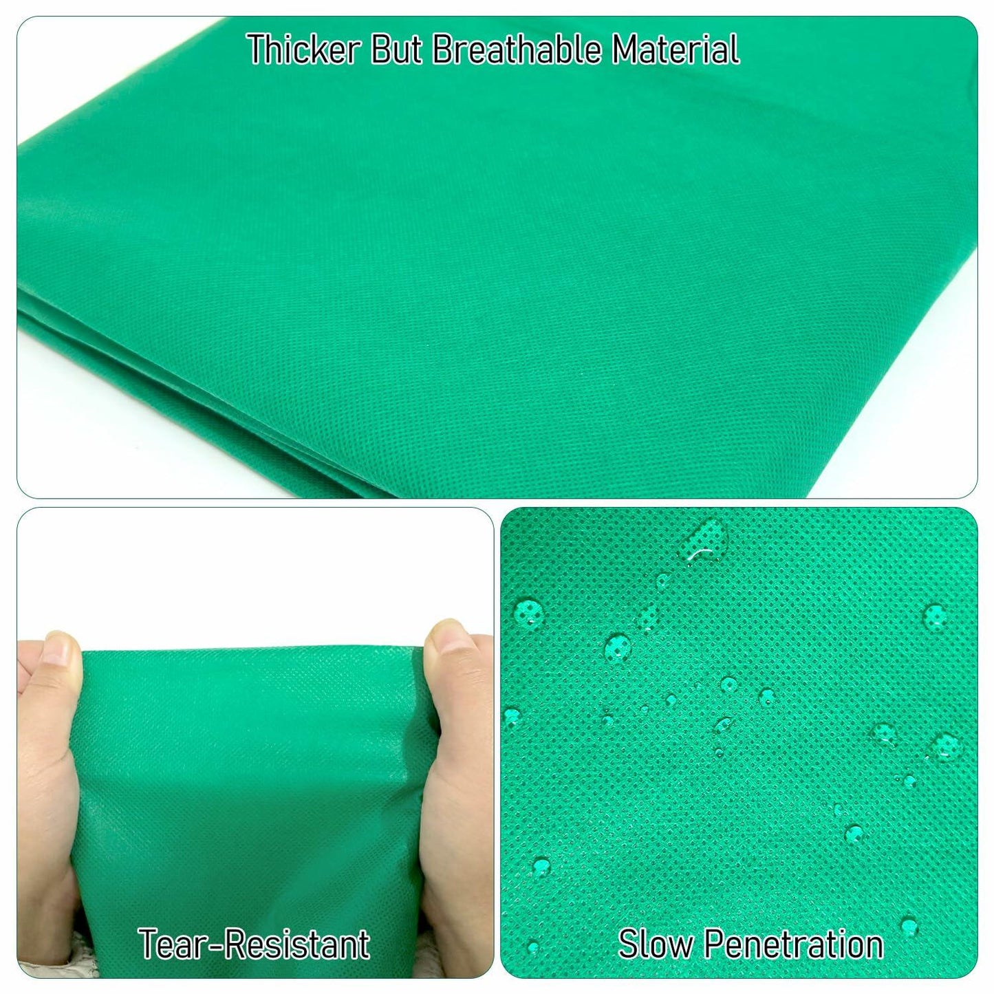 Plant Covers Freeze Protection 2 Pack 71x47.3in White Zipper Drawstring