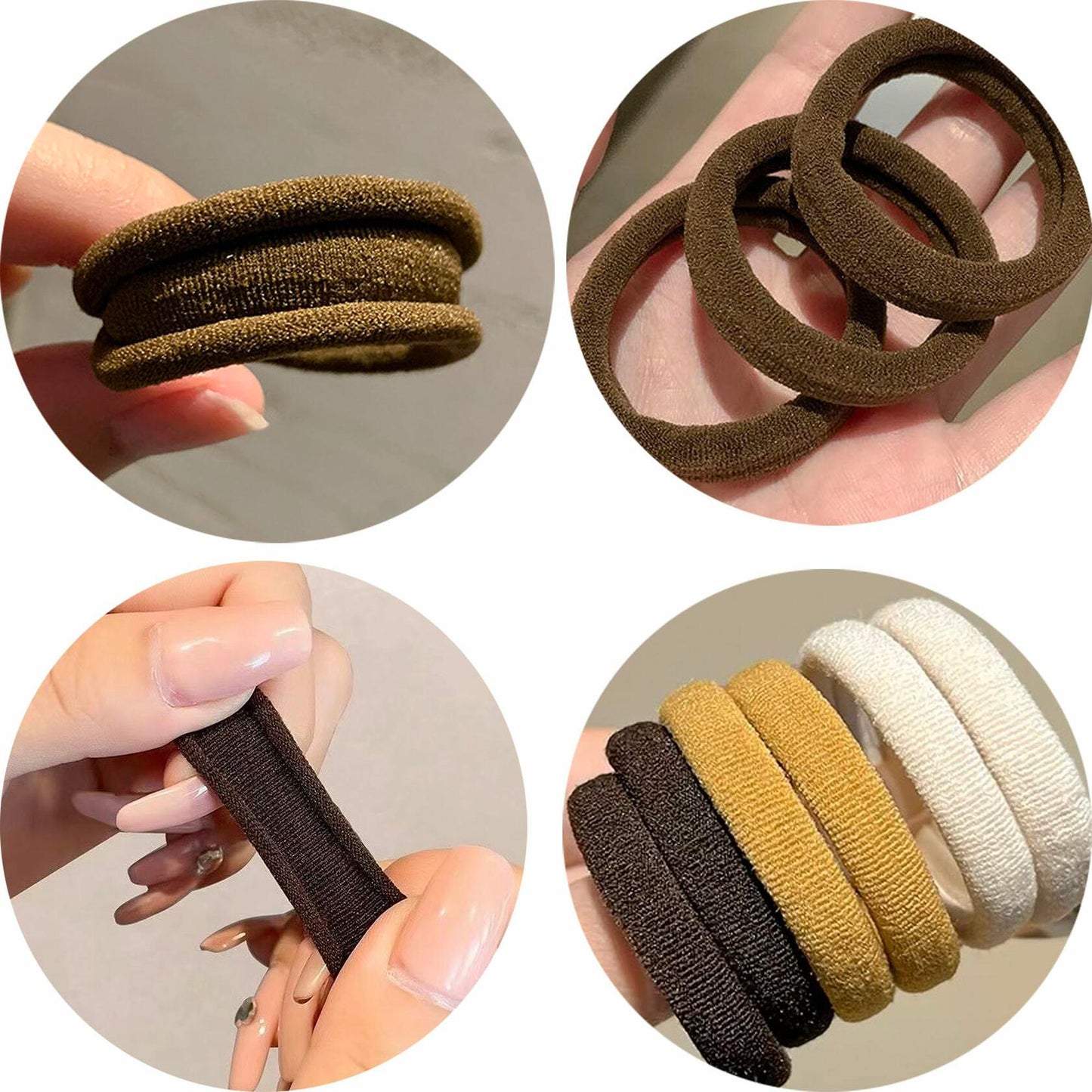 XXFBJNMD 20 Pcs Seamless Rubber Bands High Elasticity Soft Hair Bands HS