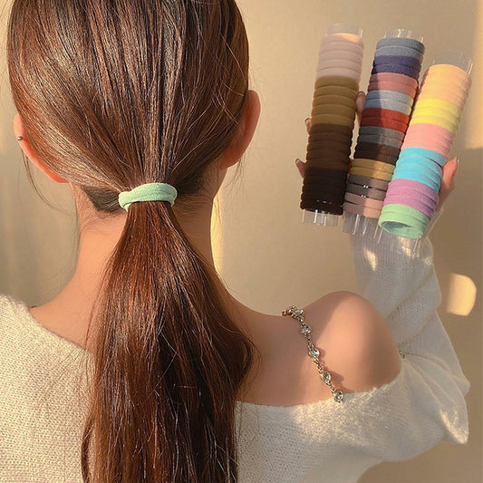 XXFBJNMD 20 Pcs Seamless Rubber Bands High Elasticity Soft Hair Bands HS