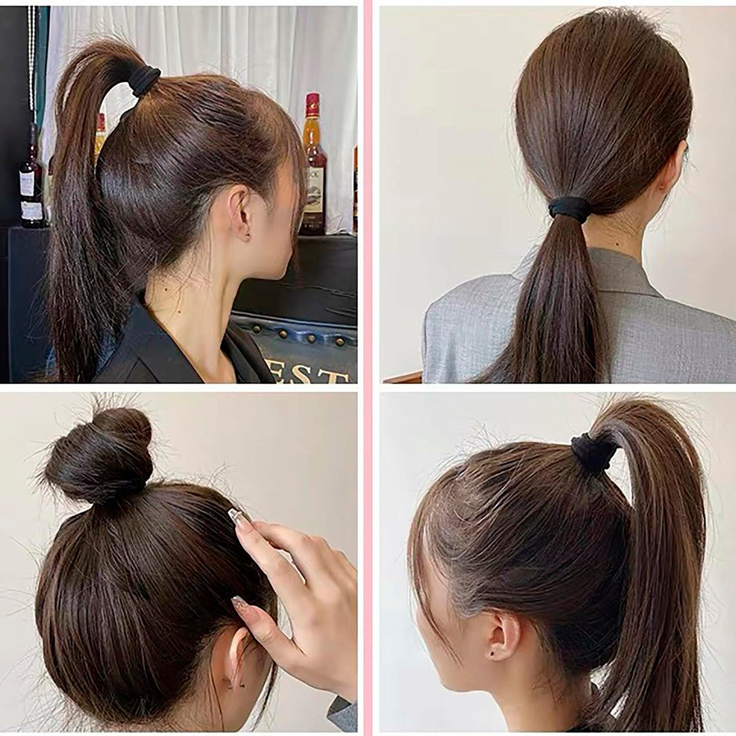 XXFBJNMD 20 Pcs Seamless Rubber Bands High Elasticity Soft Hair Bands HS