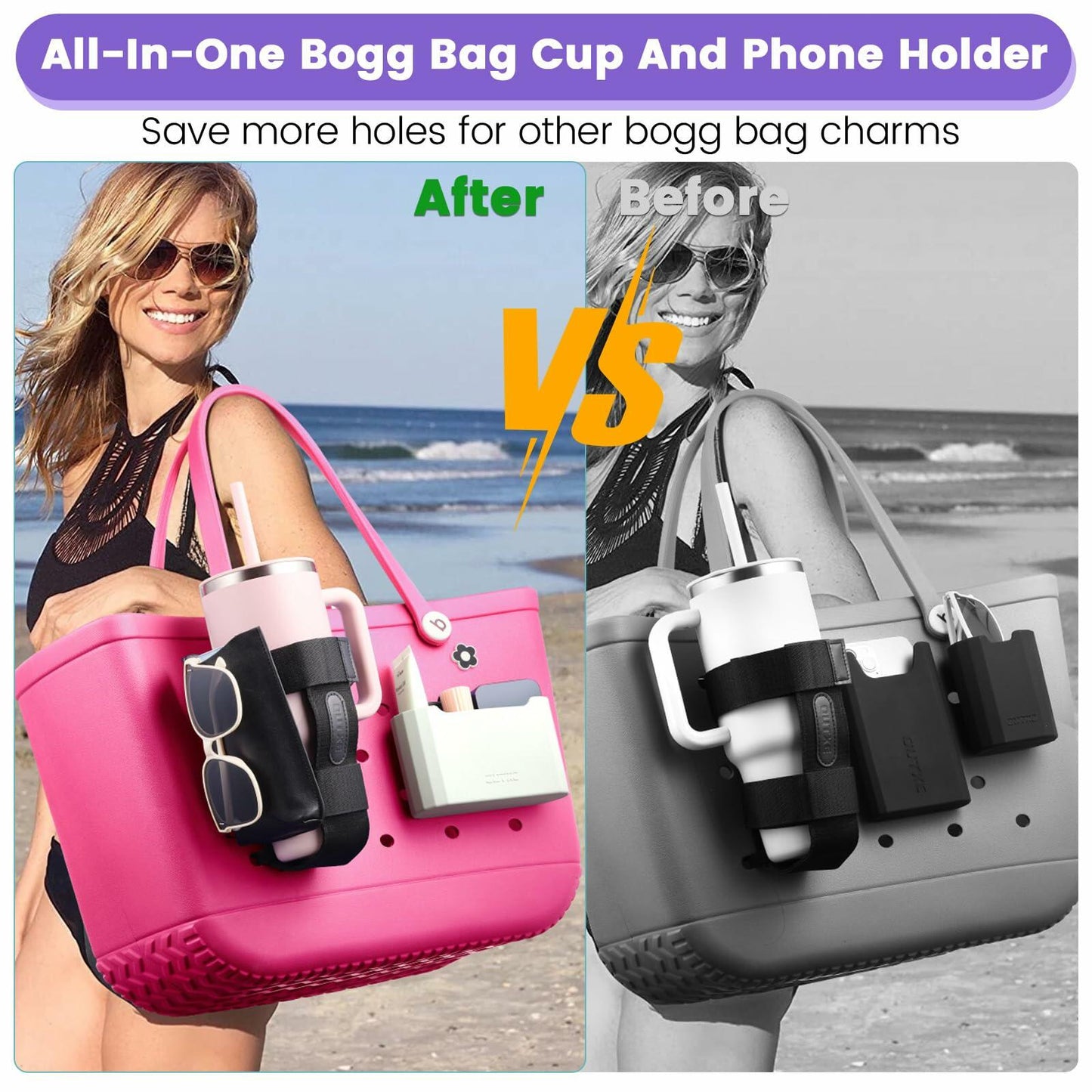 OUTXE 2 Pack Bogg Bag Cup Phone Holder Large 40oz Stanley Compatible