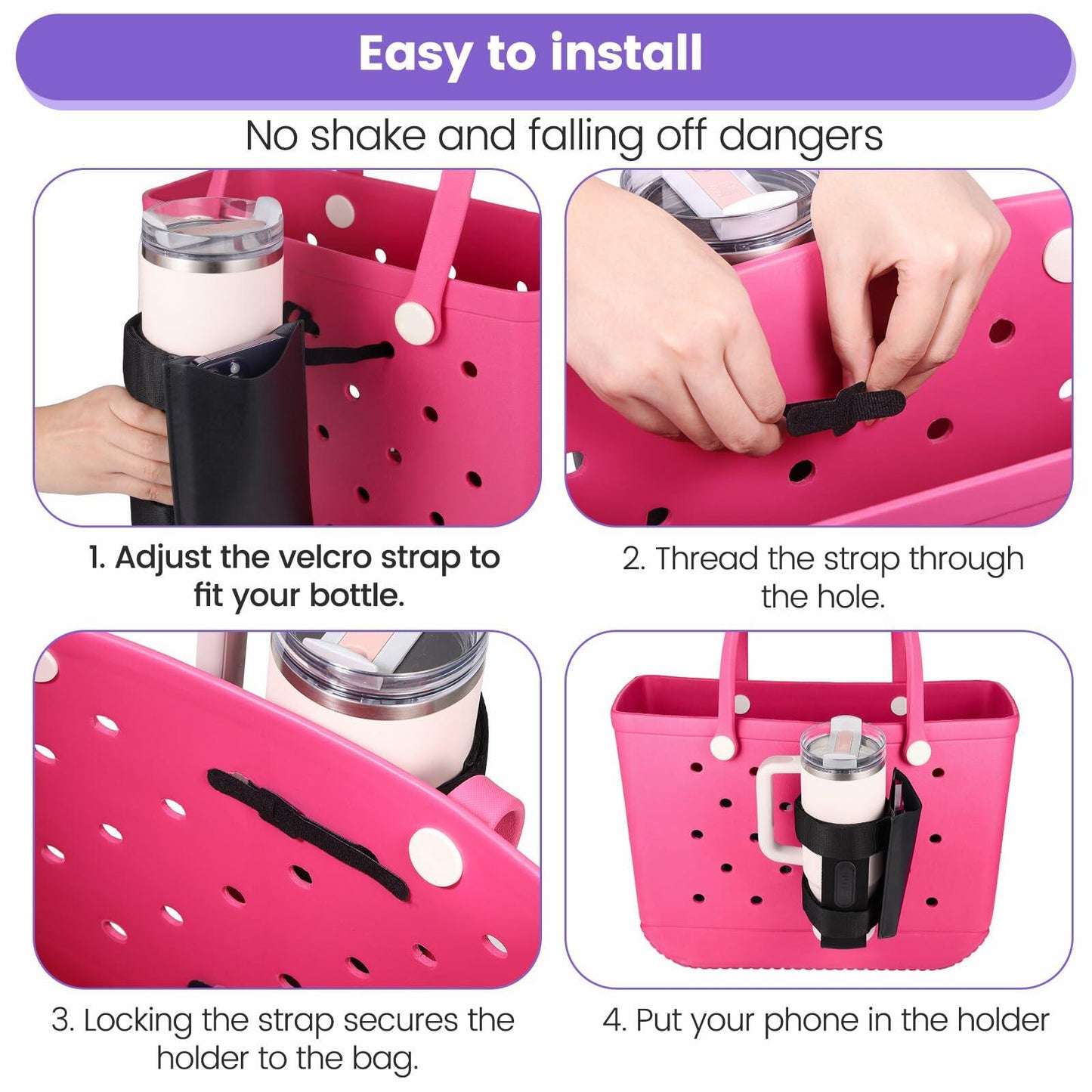 OUTXE 2 Pack Bogg Bag Cup Phone Holder Large 40oz Stanley Compatible