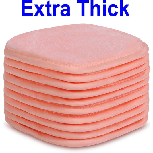 Extra Thick Reusable Microfiber Makeup Remover Cloths 10 Pack Pink Gift Box