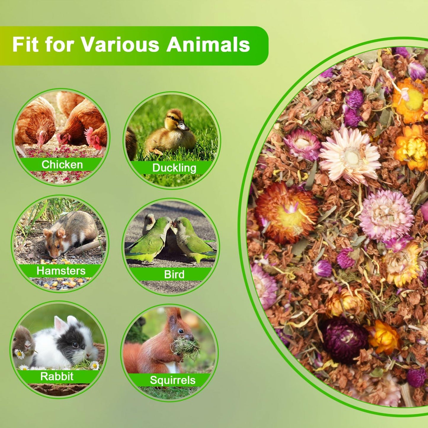 Fokzucyo Chicken Nesting Herbs 14oz Natural Premixed 8 Dried Flowers Herbs