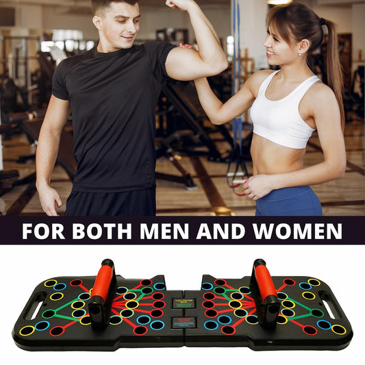 ACTIVE APEX Foldable Push Up Board 60+ Color Code Multi-Functional Gym