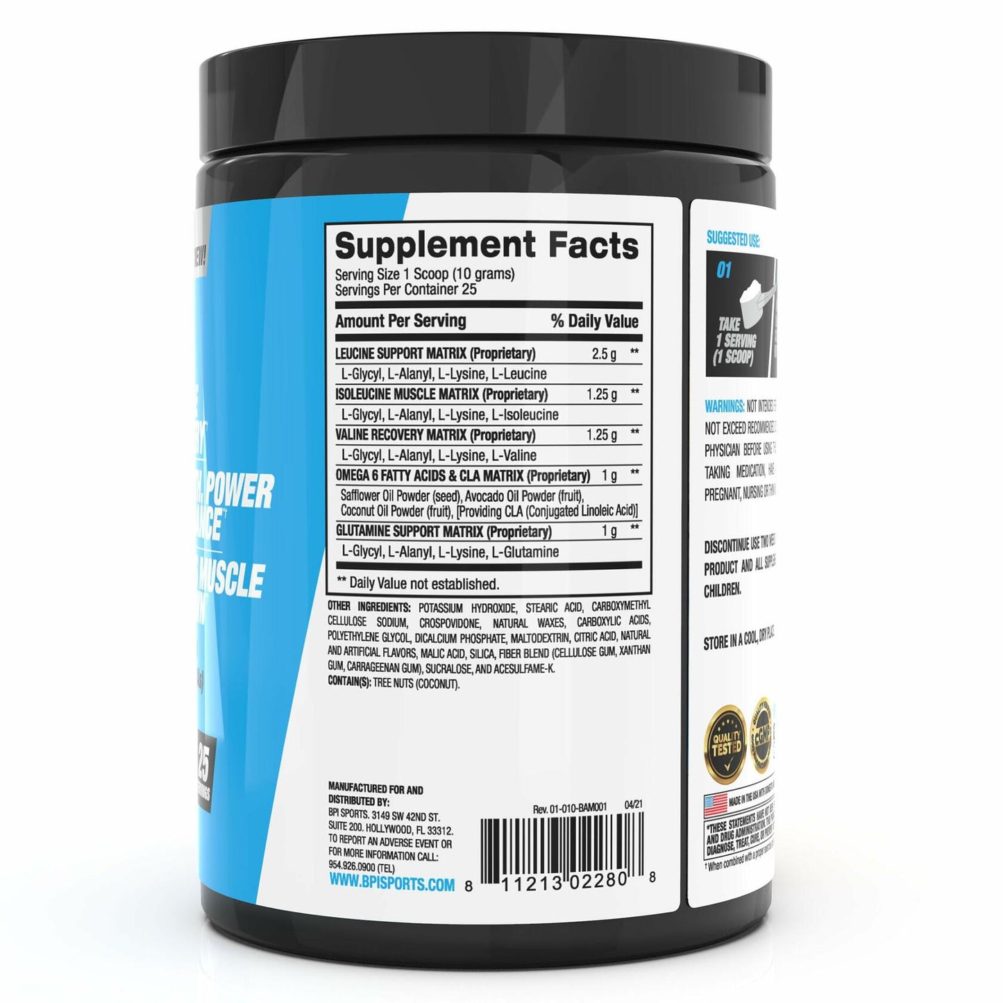 BB10/25 BPI Sports Best Aminos BCAA Powder 25 Serv Fruit Punch