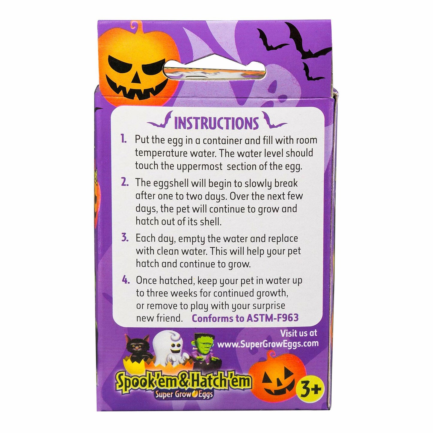 Halloween Super Grow Eggs Toy Surprise Characters Hatch Grow 1 Pack
