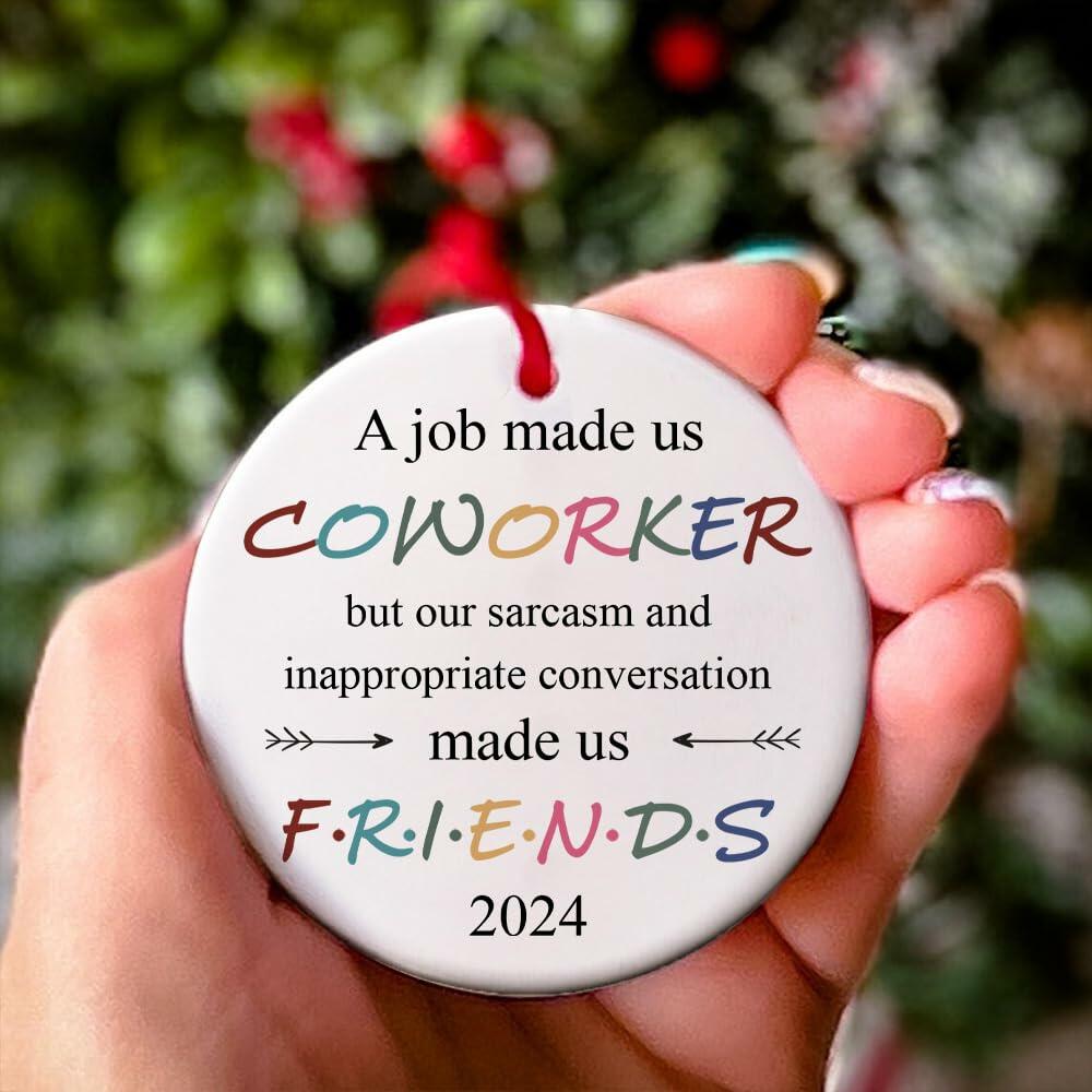 BEST Canvas Wall Art Funny Christmas Ornaments 2023 Gifts for Coworkers