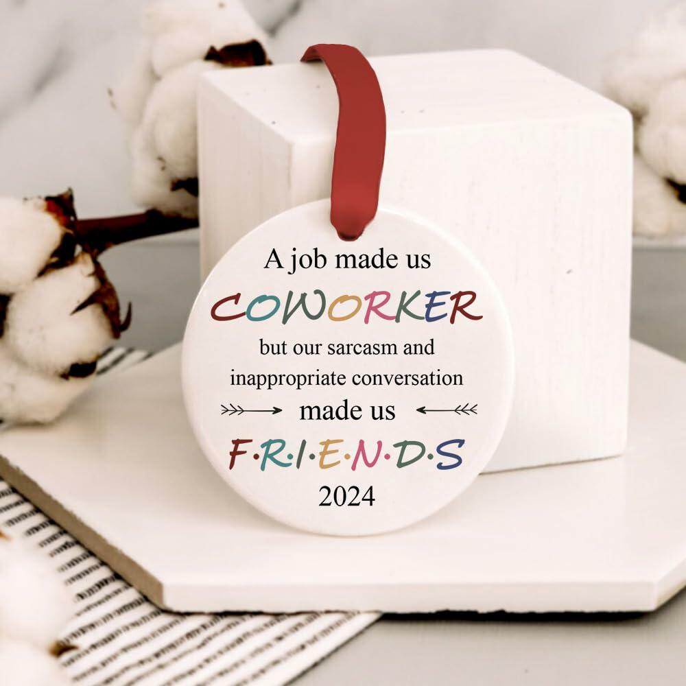 BEST Canvas Wall Art Funny Christmas Ornaments 2023 Gifts for Coworkers