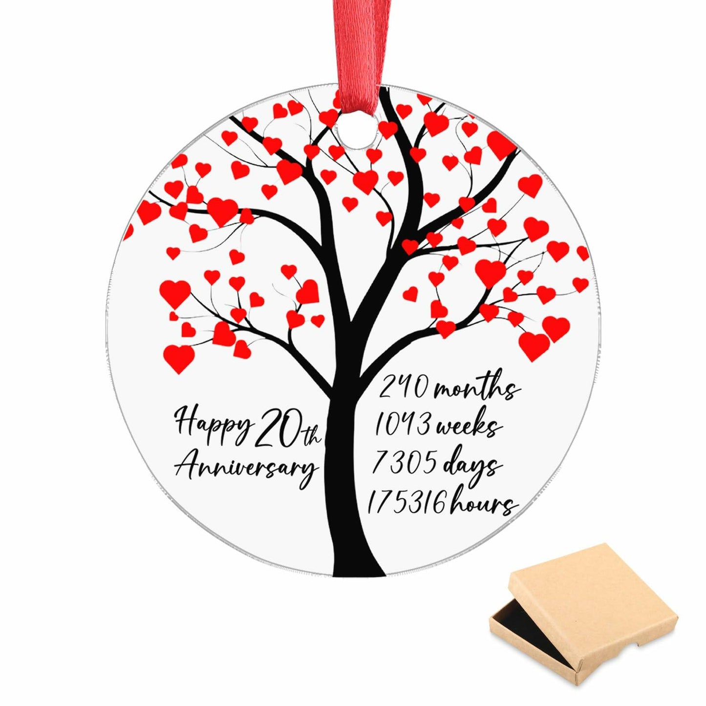 60th Anniversary Acrylic Ornament for Him Her Couples Wedding Gift