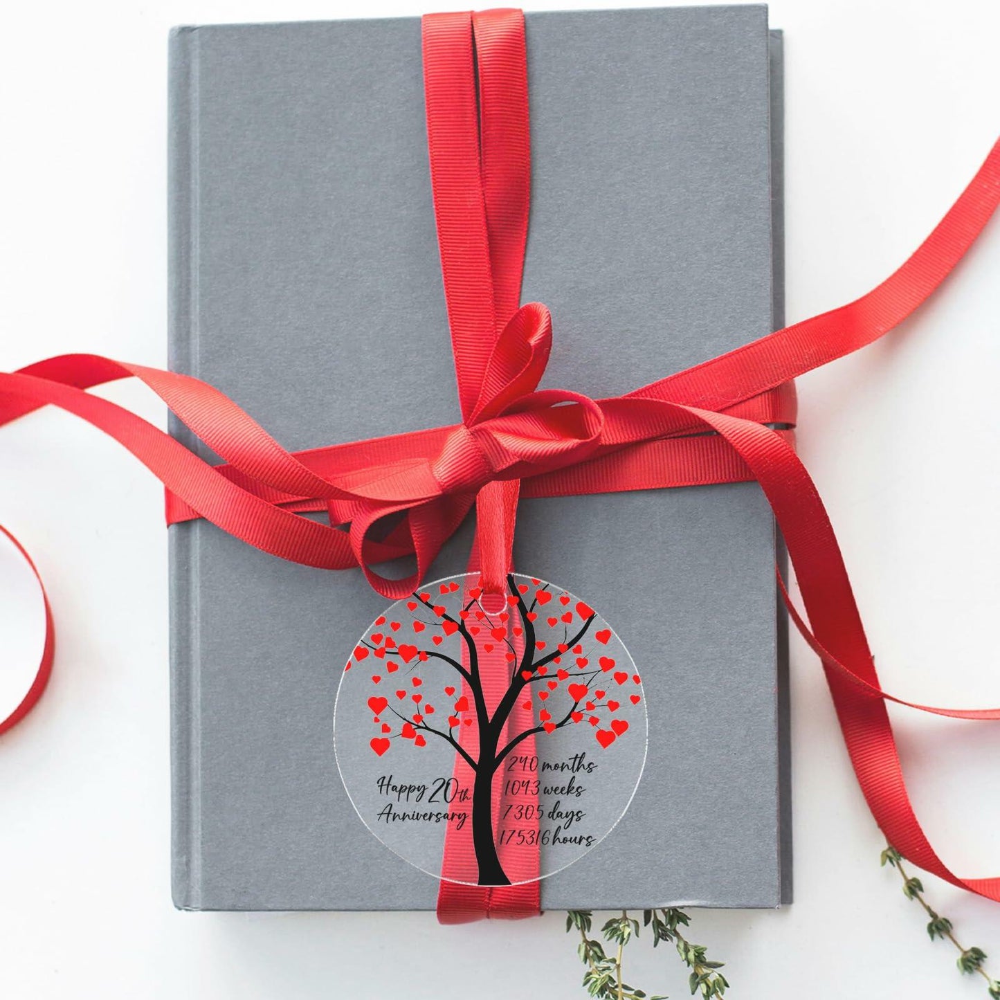 60th Anniversary Acrylic Ornament for Him Her Couples Wedding Gift