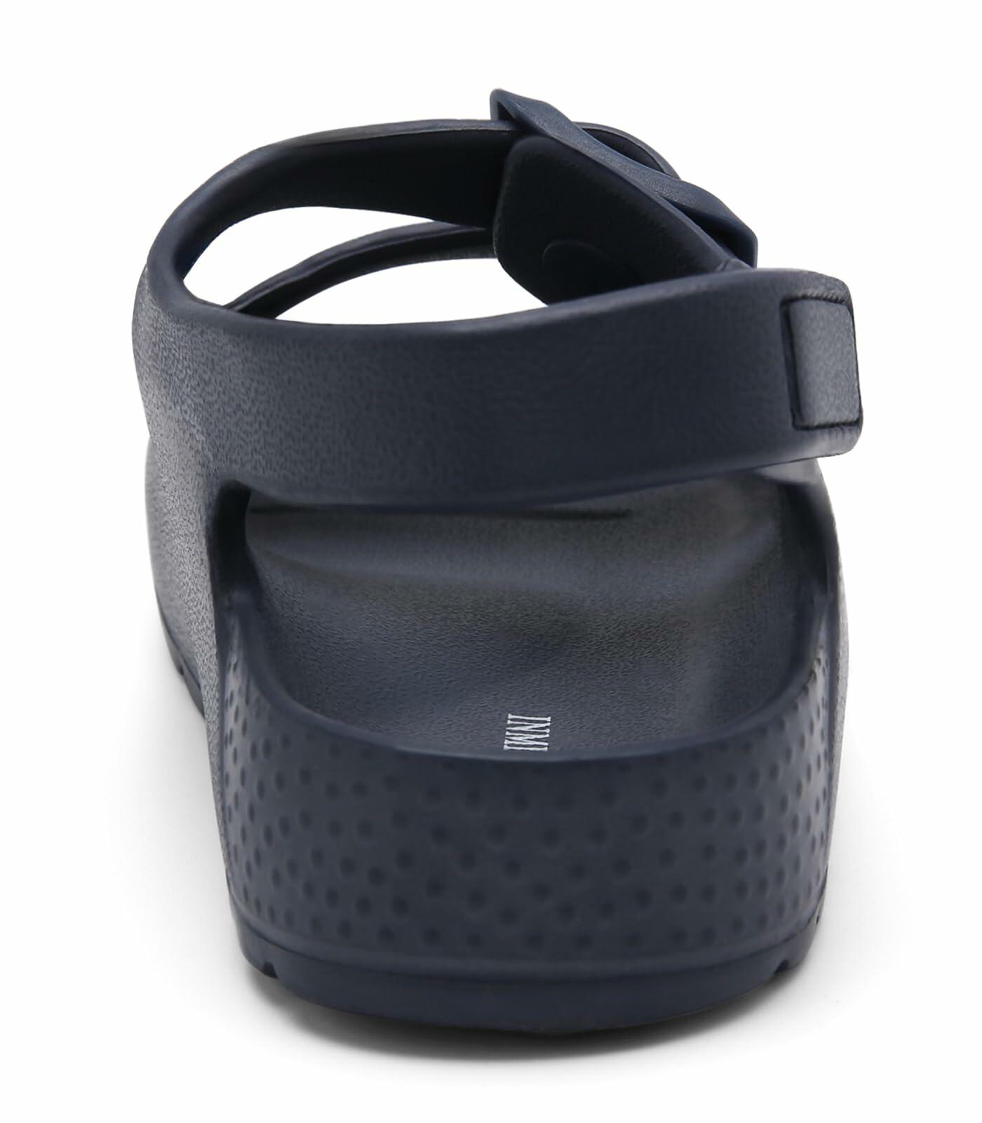 INMINPIN Toddler Boys Girls Buckle Sandals Adjustable Back Strap Navy Size 5