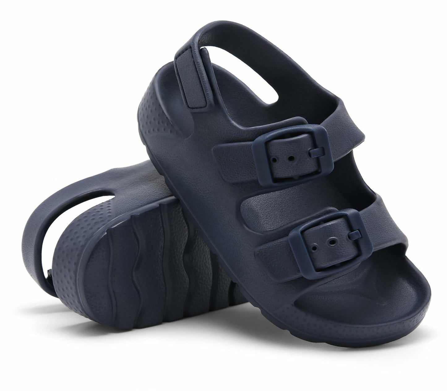 INMINPIN Toddler Boys Girls Buckle Sandals Adjustable Back Strap Navy Size 5