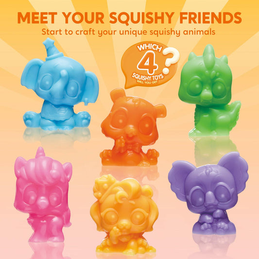 Klever Kits Mystery Box Squishy Animal Kit 4 Characters Arts Crafts