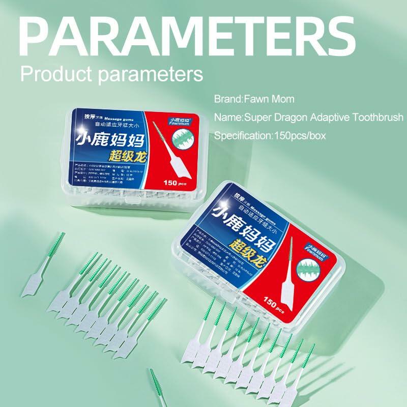 Fawnmum Soft-Picks Advanced Dental Picks 300 Count with Travel Case