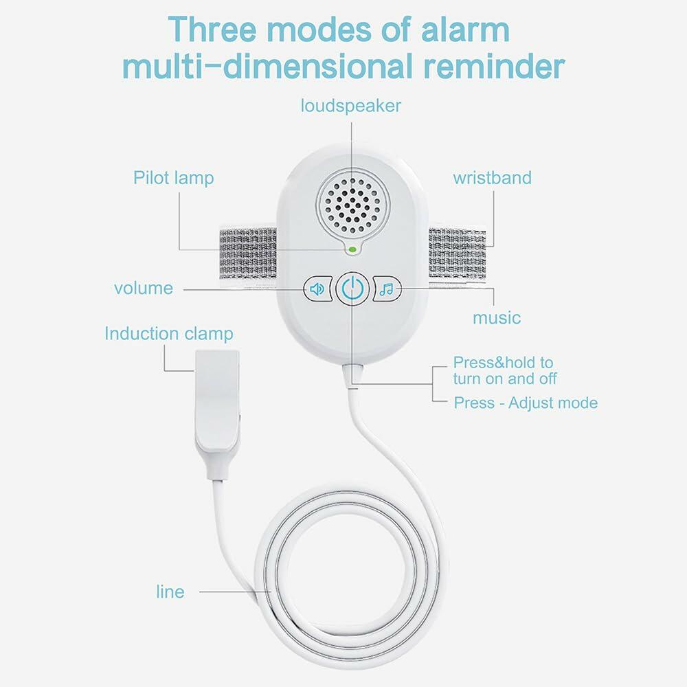 Bedwetting Alarm USB Rechargeable Loud Sound Strong Vibration for Kids Adults