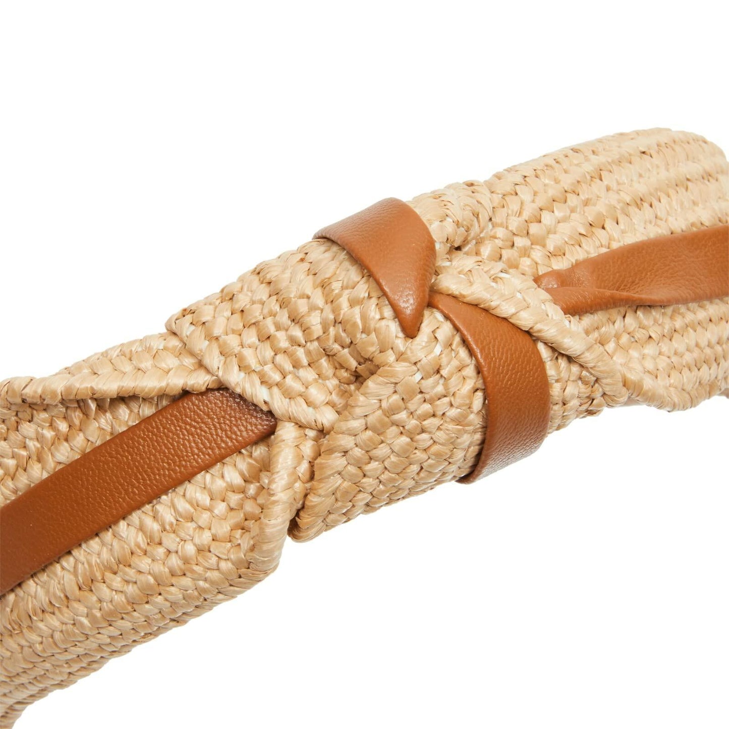 Glamlily Woven Knotted Headbands with Faux Leather Accents 4 Pack Multi