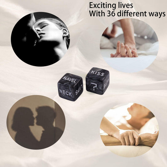 Romantic Naughty Dice Set Couples Game 36 Ways Black Anniversary Valentine
