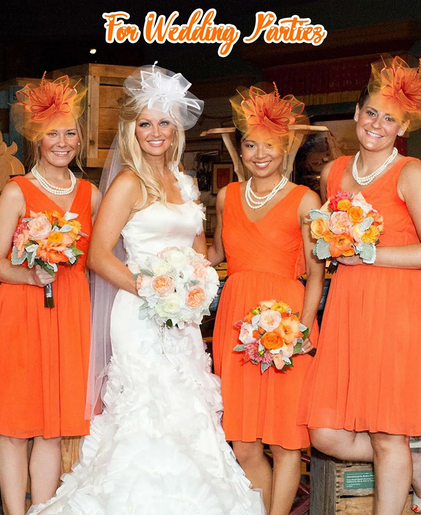 Kidukso Vintage 1920s 50s Fascinator Hat Women White Tea Party Derby