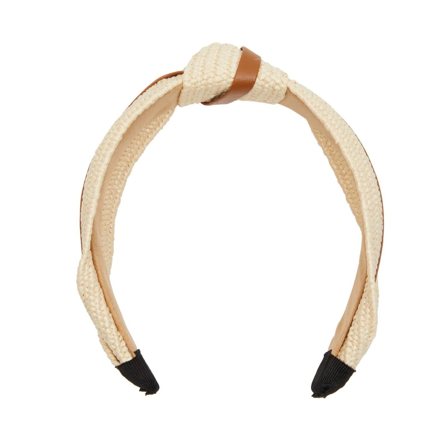 Glamlily Woven Knotted Headbands with Faux Leather Accents 4 Pack Multi