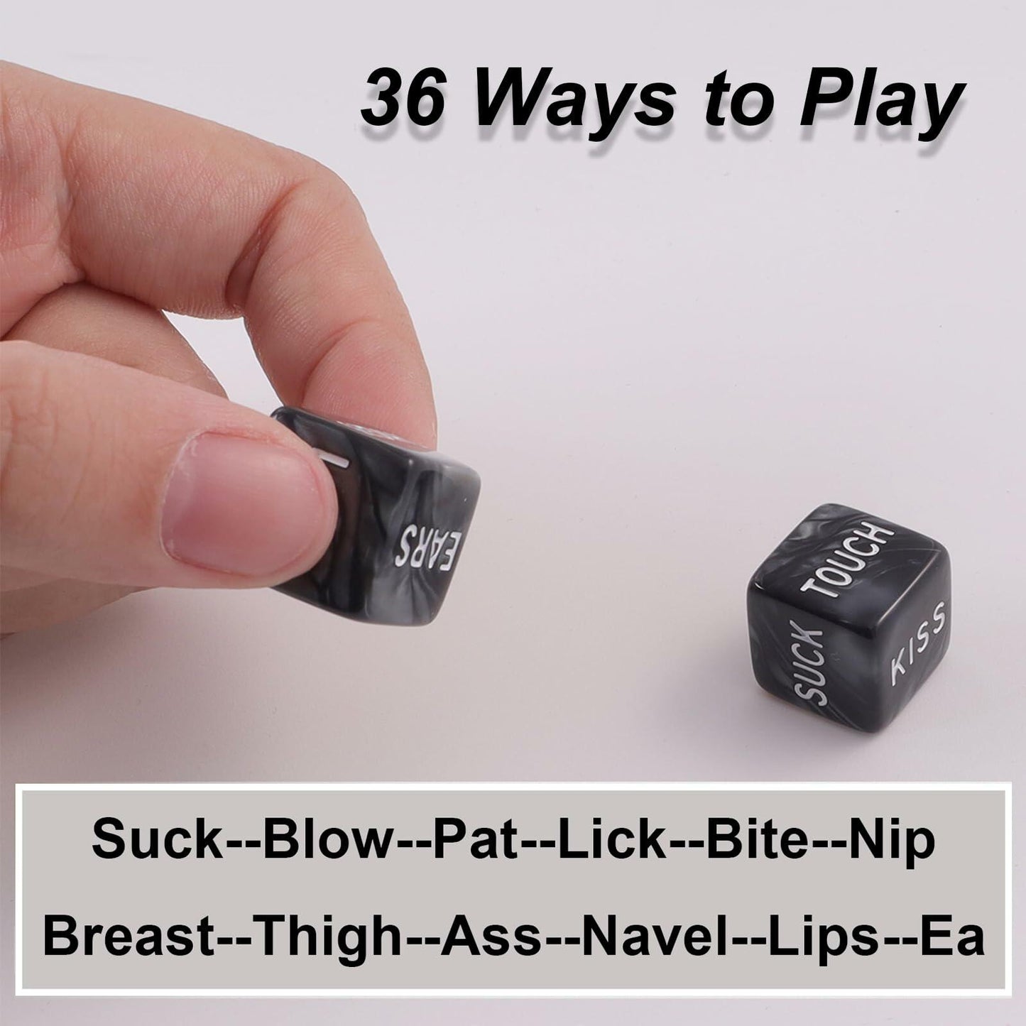 Romantic Naughty Dice Set Couples Game 36 Ways Black Anniversary Valentine