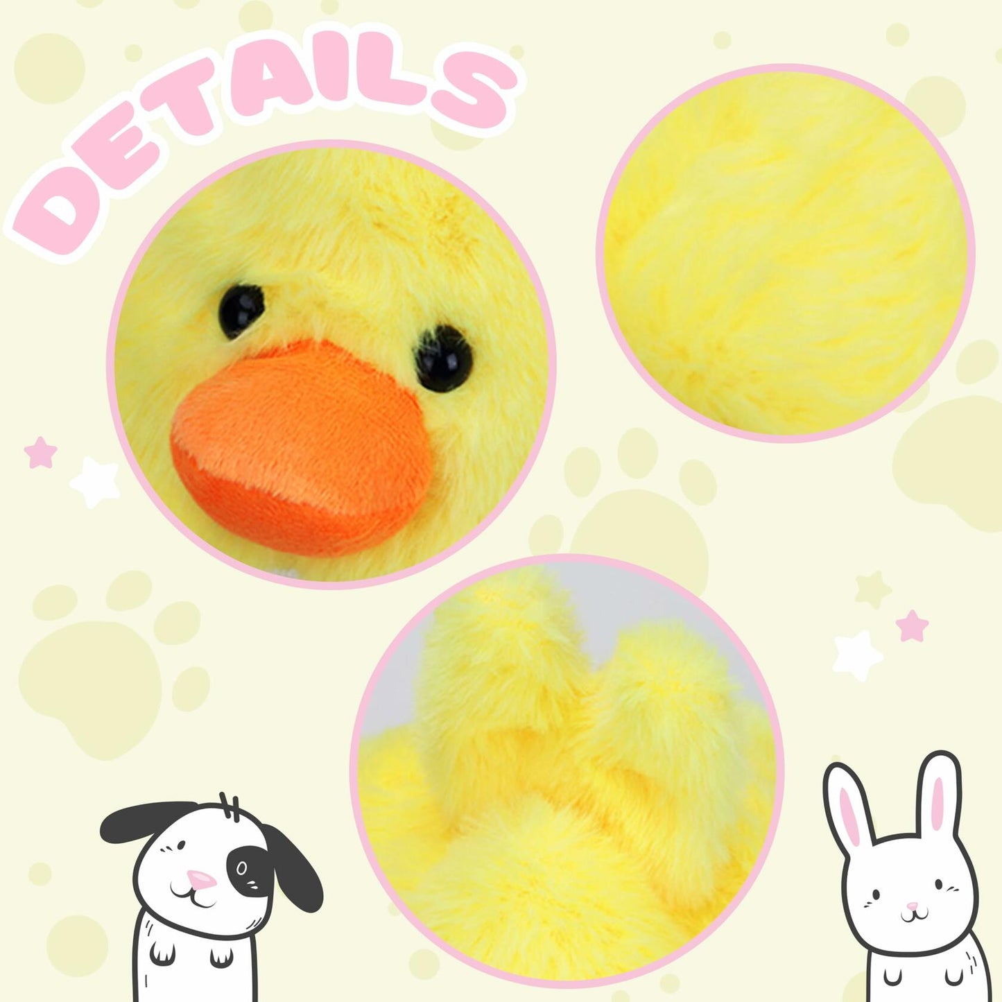 Bubblepompom Duck Plush Hat with Ears Yellow 22" Size 22"