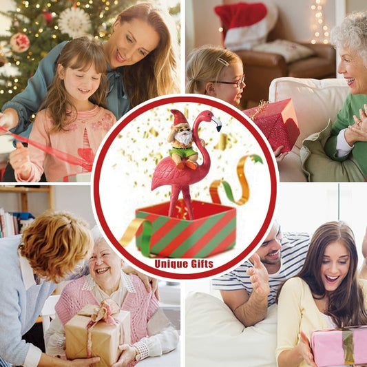 Goodeco Gnome and Flamingo Garden Statue - 6 * 11 Inch (Lady)