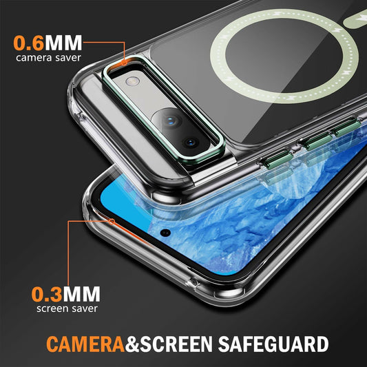 Coccoee Google Pixel 8A Case Magnetic Slim Shockproof Light Green Cover