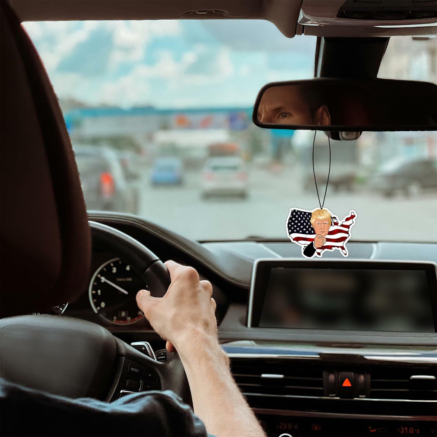 GTOTd President Fresh Ice Car Air Freshener American Flag 8 Pack