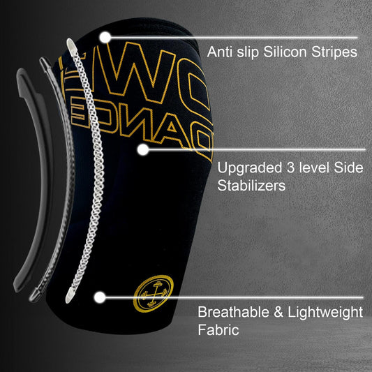 POWER GUIDANCE Fitness Knee Wraps 5mm Thickness 2 Pack Size M