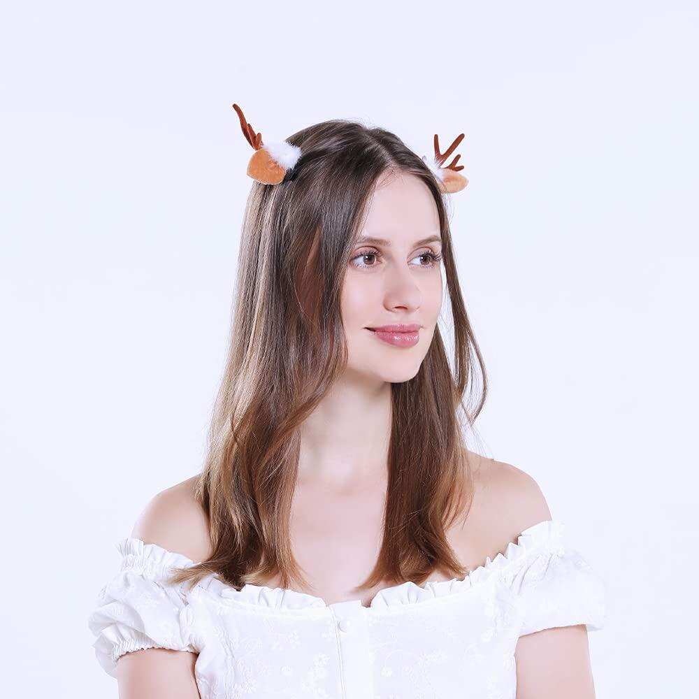Christmas Reindeer Antlers Headband Pine Cone Hair Accessories Festive