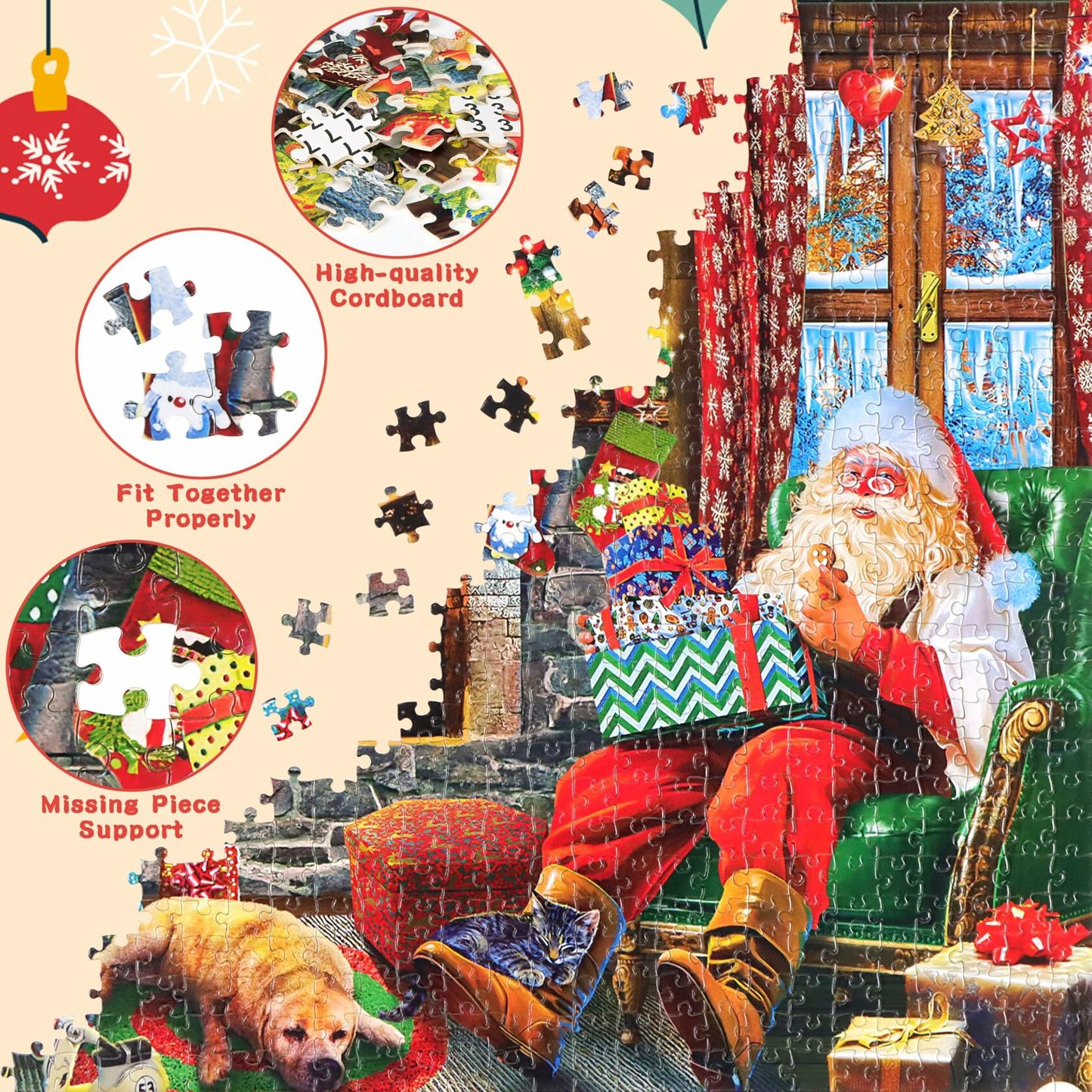 Advent Calendar 2025 Christmas Puzzle 1008 Pieces Santa's House Holiday
