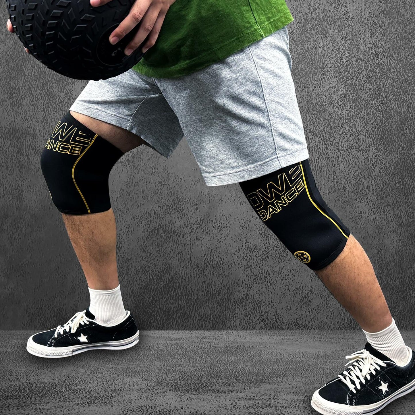 POWER GUIDANCE Fitness Knee Wraps 5mm Thickness 2 Pack Size M