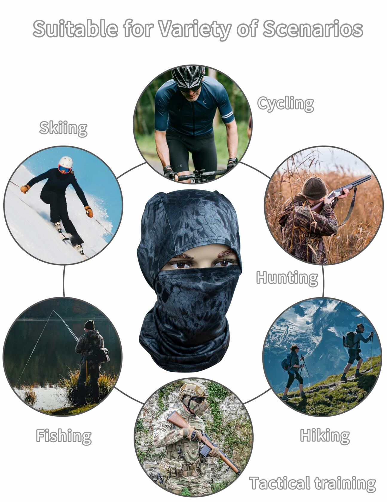 Shiesty 2 Pack Camouflage Balaclava Ski Mask Sun Protector
