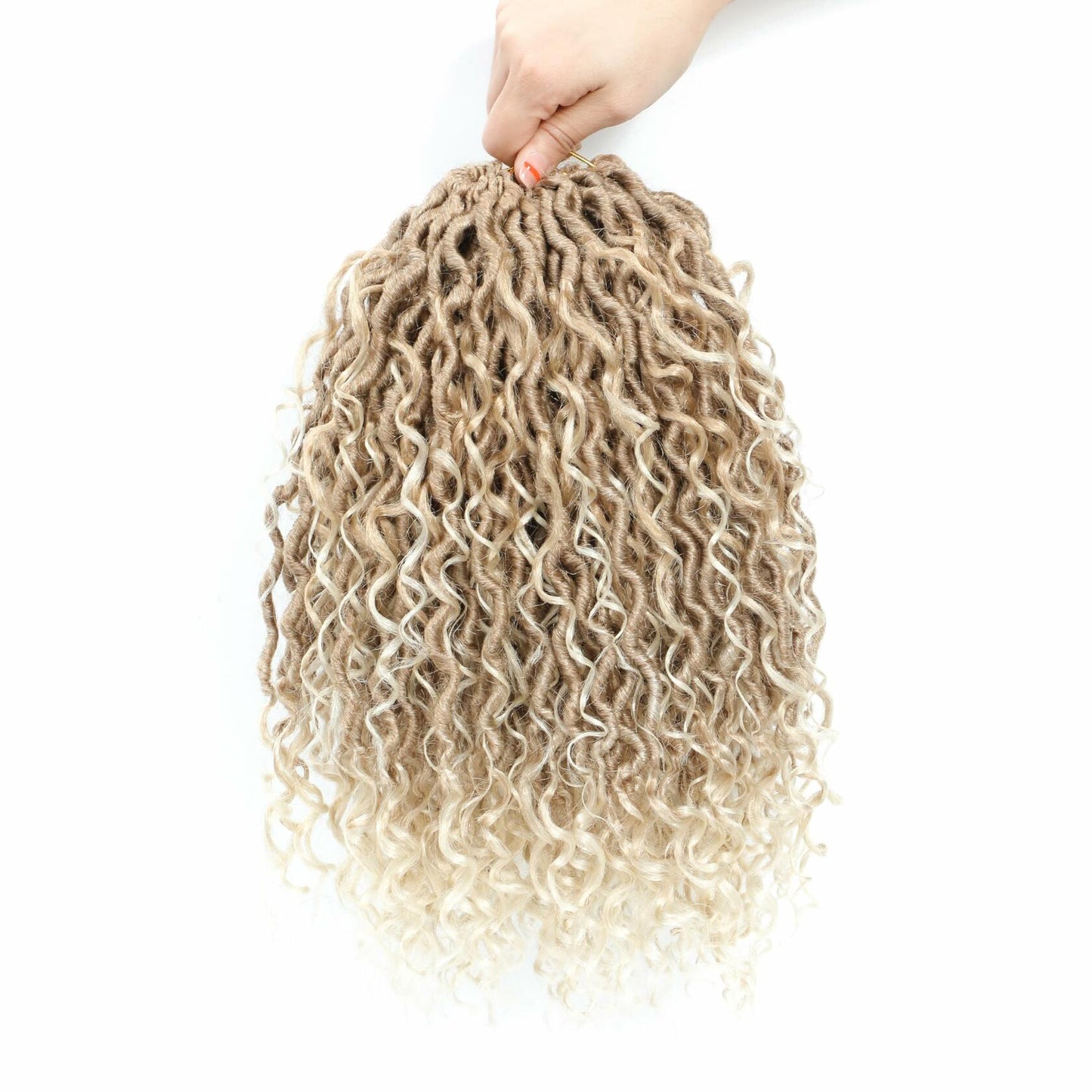 Goddess Locs Crochet Hair 12 Inch 8 Packs River Faux Locs 27/613# Size 12in
