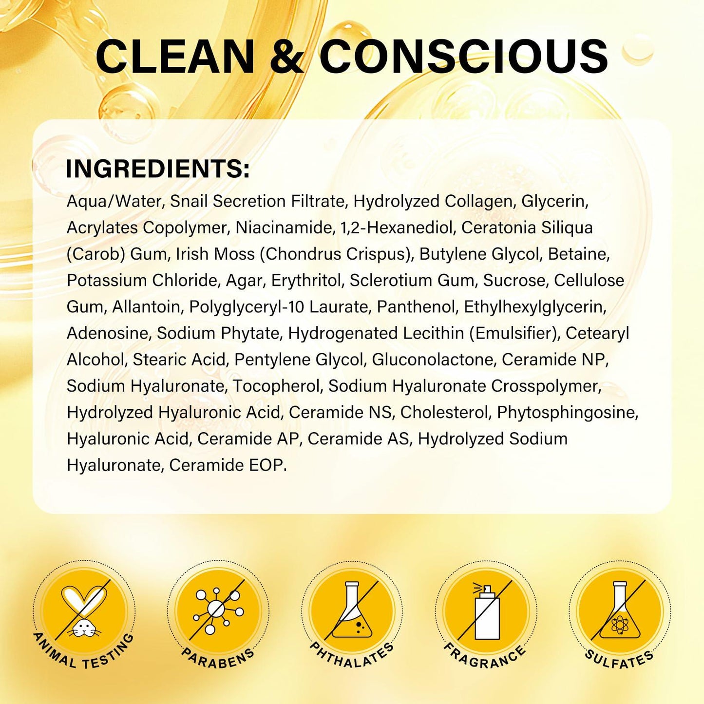 BestBy01/28 BXRUIAGN Snail Mucin Face Mask 96 Hydrogel Korean Skin Care 4pcs