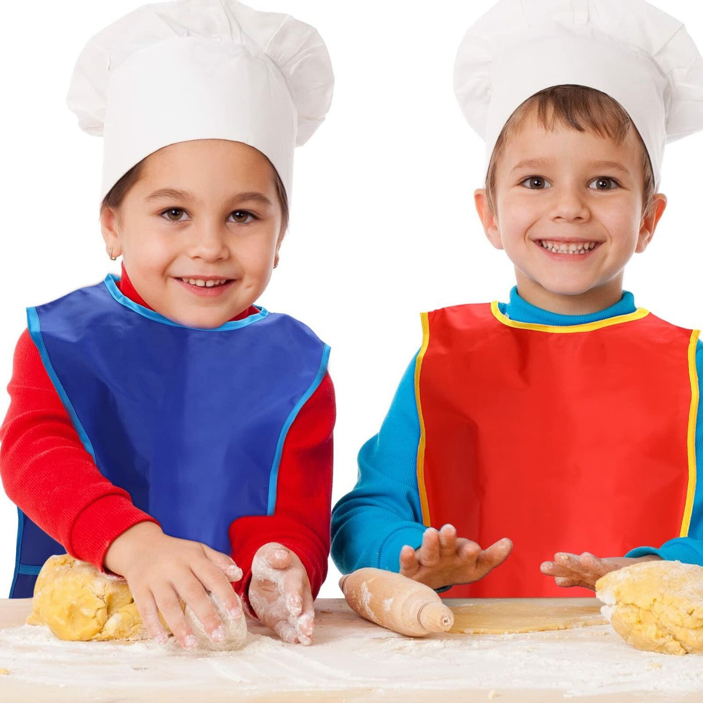 Tatuo Kids Art Smocks Water Resistant Fabric Aprons 24pcs 4 Colors Size M